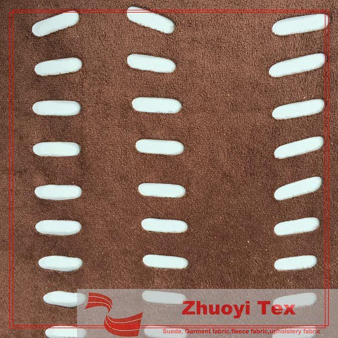 Knitted Punch Out Suede Fabric